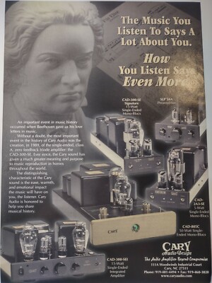 Cary Audio Design Music You Listen To Says A Lot About You 2002 Print Ad