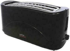 PREMIUM BLACK 1300W 4-SLICE COOL TOUCH TOASTER w/ CRUMB TRAY 7 BROWNING SETTINGS