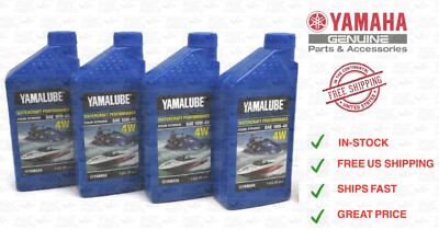 4x Pack YAMAHA YAMALUBE 4W WaveRunner 4-Stroke Engine Oil 10W40 LUB-10W40-WV-12