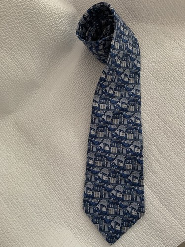 A. C. CANOVA ~ Andre Claude Canova Tie ~ Cercle Munster 'Houses' Necktie ~ Silk