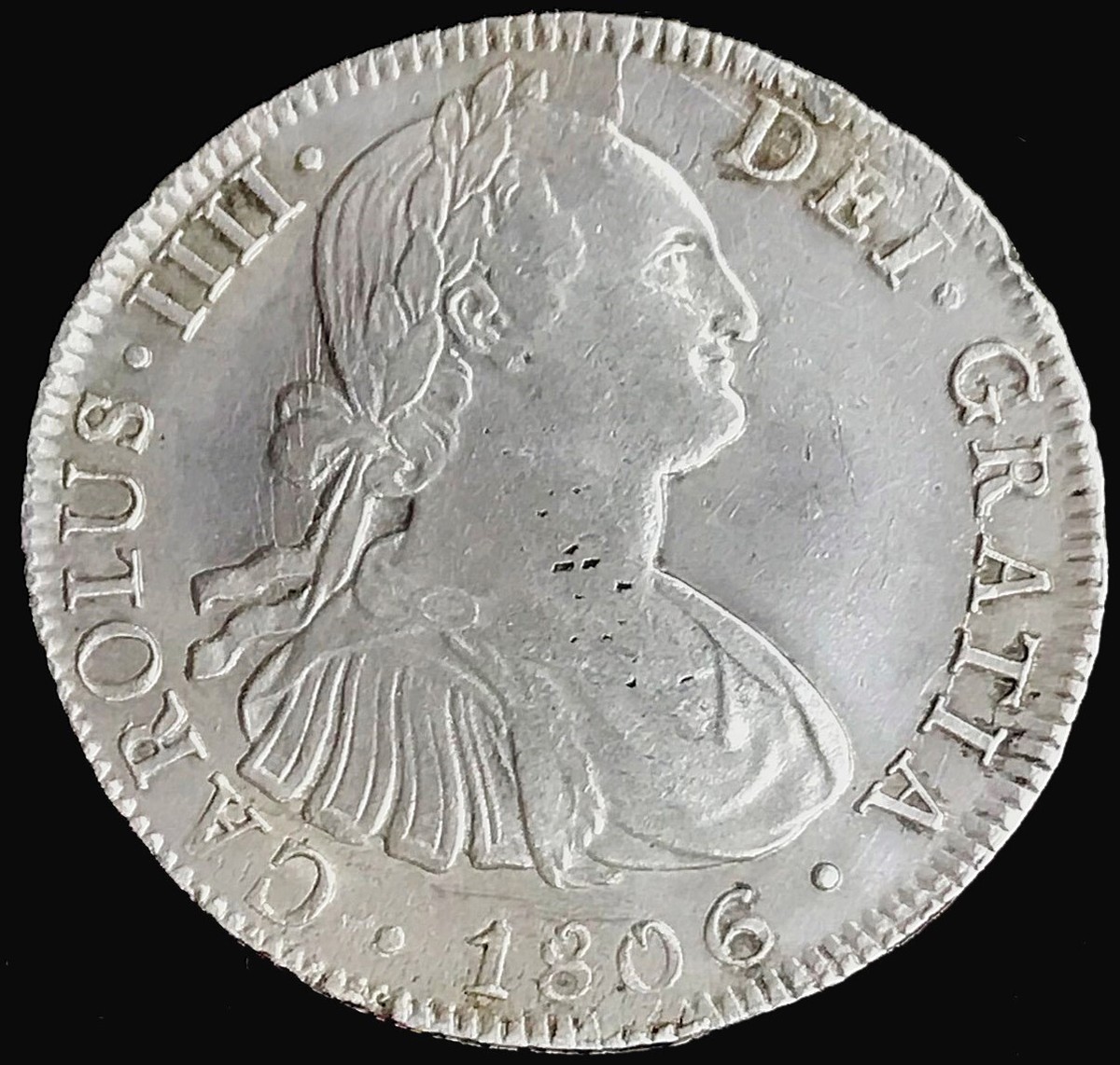 1806 TH Mo SILVER MEXICO 8 REALES CHARLES IV MEXICO CITY MINT
