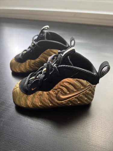 Nike Lil’ Posite One Metallic Gold CB Crib Bottom Infant Size Size 4C
