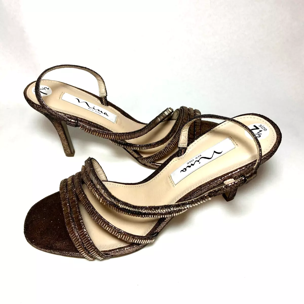 Bronze high shop heel sandals