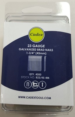 1-3//16 x 9,600 pk CADEX 23 Gauge Slight Headed Brad Nails