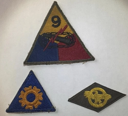 WW2 Military Patches Lot Of 3 Engineering Honorable Discharge Army Navy