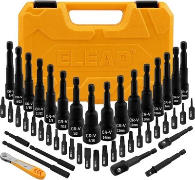 ELEAD 47-Piece Magnetic Nut Driver & Screwdriver Bit Set - Strong One Size 