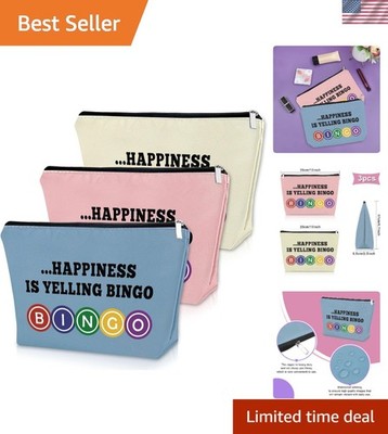 Bingo Gifts - 3PCS Makeup Bag & Cosmetic Travel Pouch For Adults, Friends, Gr...