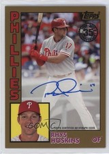 2019 Topps 1984 Baseball Series 2 Gold 21/50 Rhys Hoskins #84A-RHY Auto 0nr3