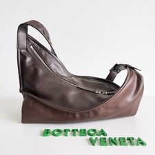 Borsa a tracolla BOTTEGA VENETA zigzag in pelle marrone scuro media $38\times30$cm