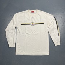 Y2K Pittsburgh Steelers LS Tshirt White Medium VTG NFL Unisex Casual