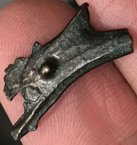 450 a.C. Antica Grecia Mar Nero Olbia Scizia Bronzo 2,7g Delfino Denaro 0,9g - Foto 1 di 2
