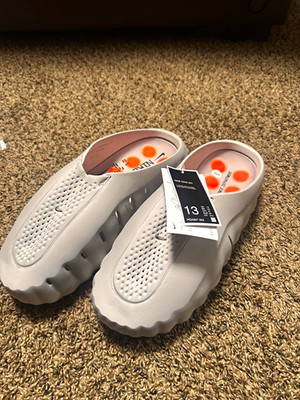 Nike Mind 001 Men's Cushioned Slip-On Slides Gray/Orange US 13 HQ4307-003