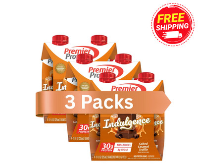 Premier Protein Indulgence Protein Shake, Salted Caramel Truffle, 12 Ct
