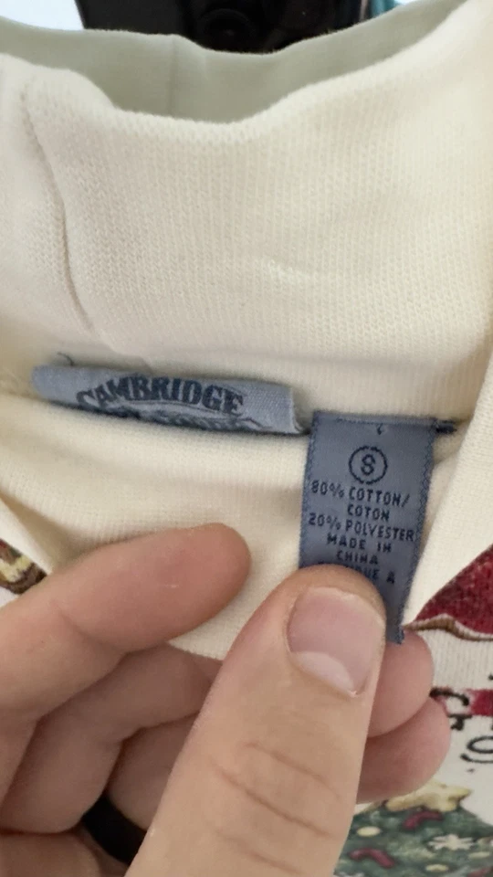 Suéter Vintage Cambridge Dry Goods Mujer Grande Navidad Galletas Años 90 Pequeño Foto 3 de 4