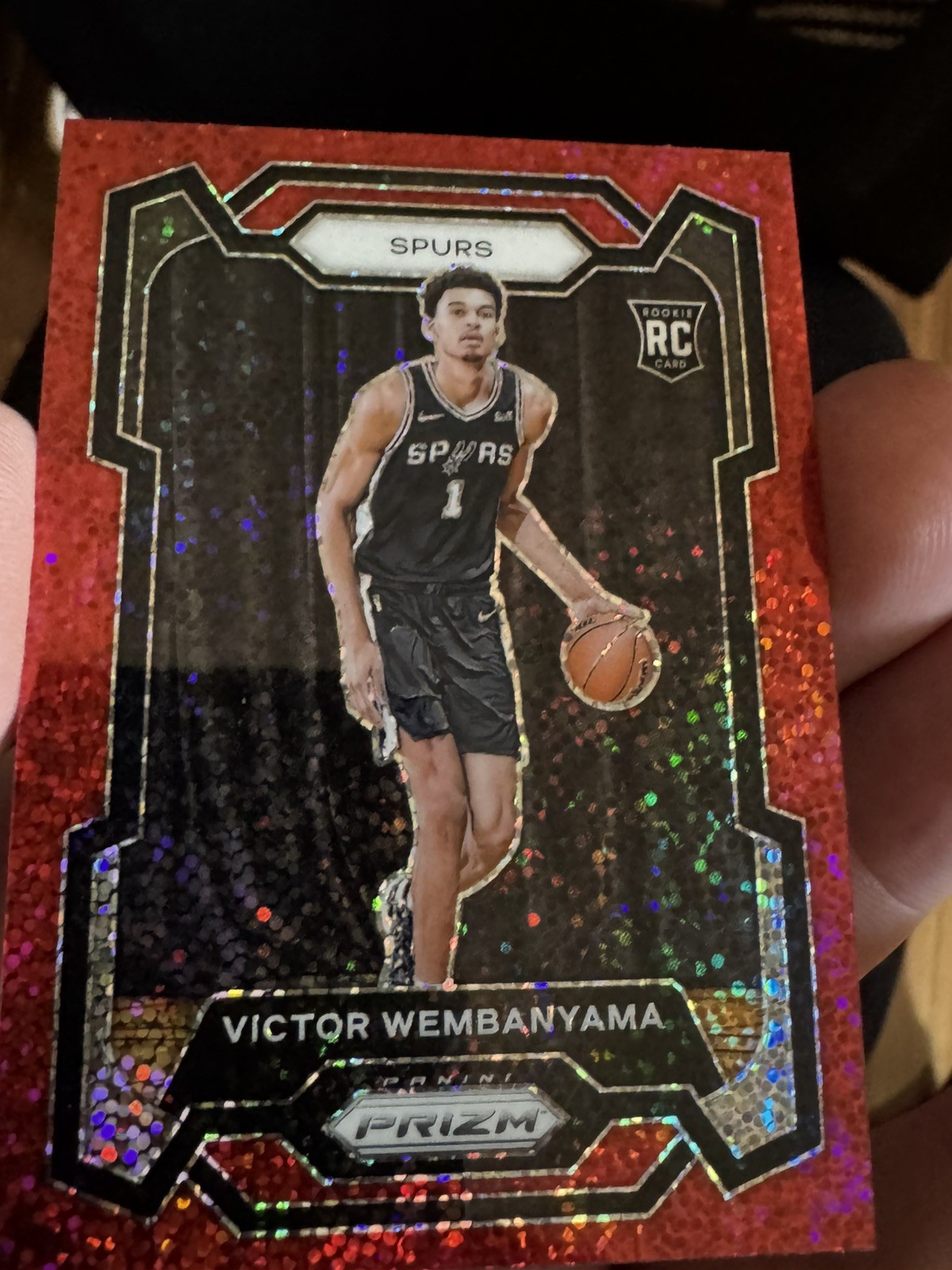 2023-24 Prizm Rookie Victor Wembanyama RED SPARKLE Card #136
