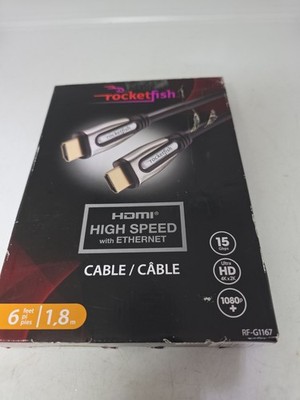 Rocketfish HDMI Cable High Speed with Ethernet 6 Feet 1.8m. Open Box 