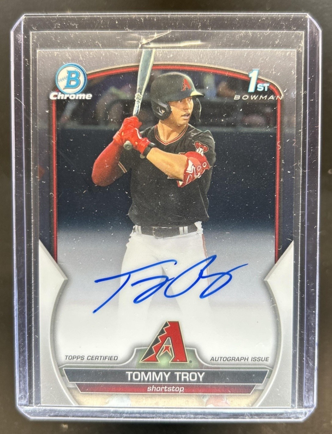 2023 Bowman Draft Tommy Troy Chrome Auto 1st Prospect #CDA-TT Diamondbacks