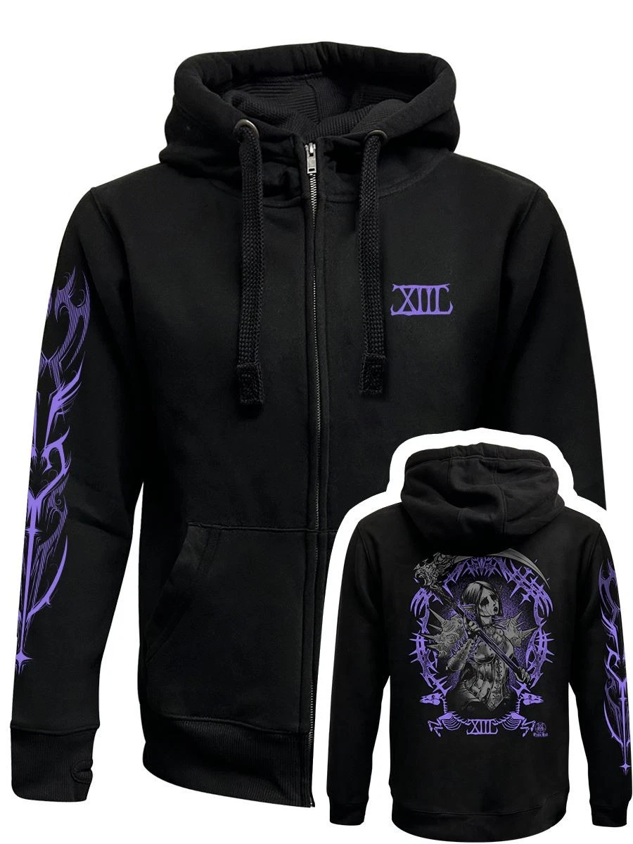 Pink Kult Death Black 3D Zip Hoodie