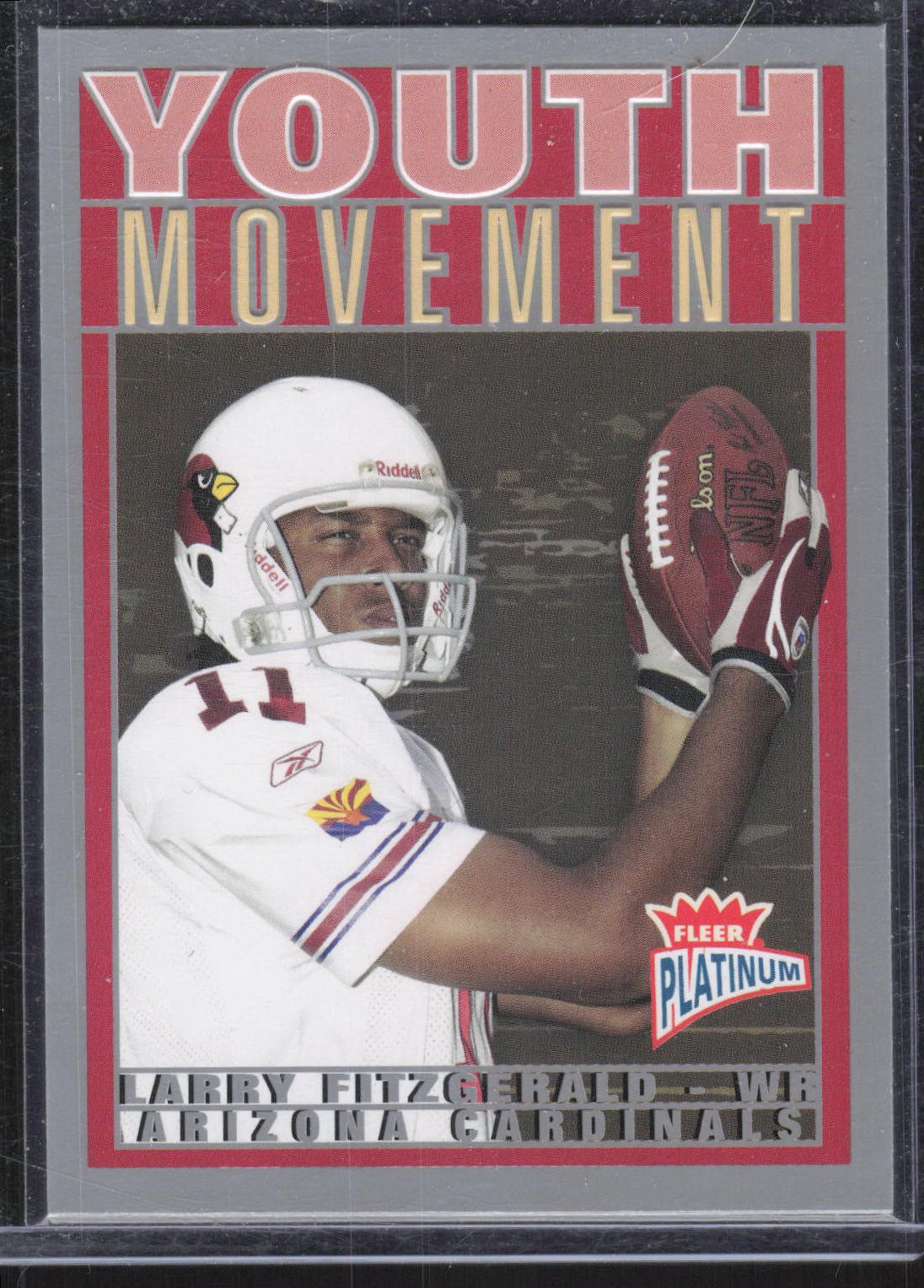 Larry Fitzgerald Fleer Platinum Youth Movement #8 Base