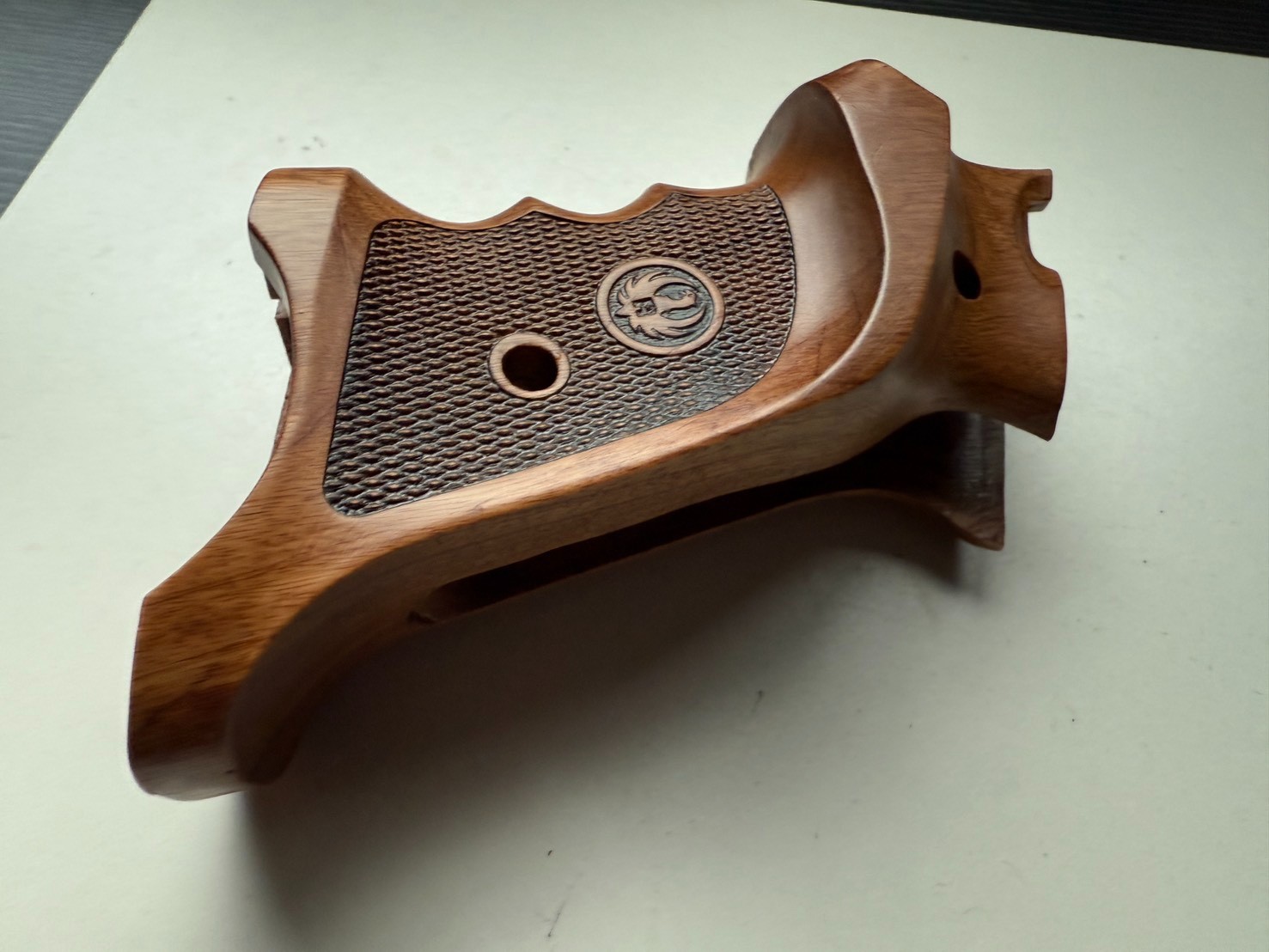 New Handcrafted Padauk Wood Grips for Ruger Mark II (ONLY), Right-Handed