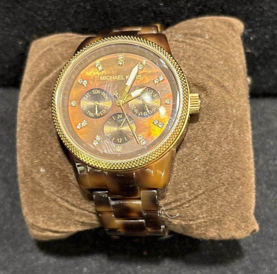 Orologio Michael Kors Jet Set Donna 37mm Finta Tartaruga MK 5038 Batteria Nuova 6 25"