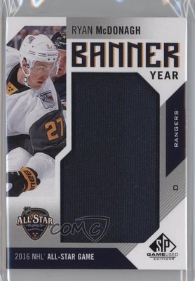 2016-17 SP Game Used Banner Year All-Star Game 2016 Ryan McDonagh #BAS-RM z3a
