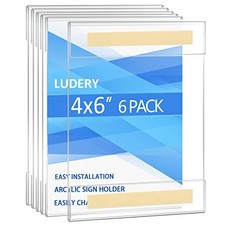 Acrylic Sign Holder 4x6 , Sign Holder Wall mount Door Sign Memo Holder ,Clear