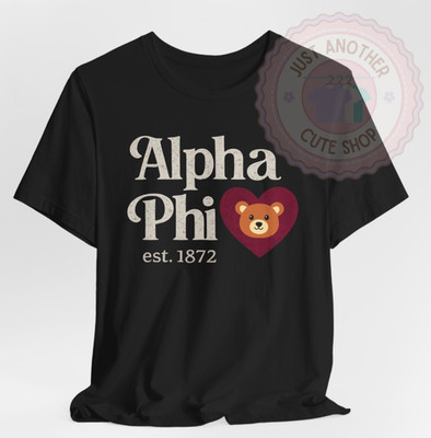 Alpha Phi Sorority T-Shirt   Est. 1872 Greek Life Tee   Bid Day Alumni Gift!