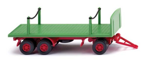 Remolque Wiking 44703 escala HO 1962-1978 plataforma verde, rojo | Condition: New