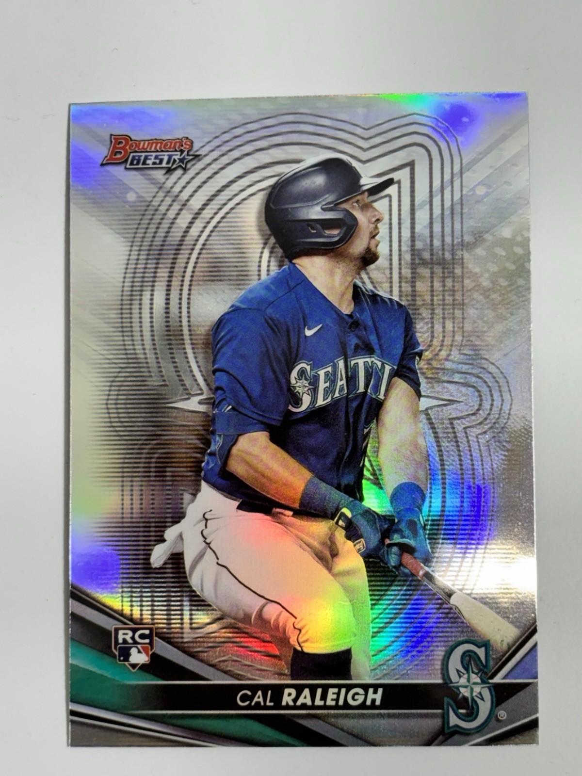 2022 Bowman's Best CAL RALEIGH #6 Refractor Rookie RC Seattle Mariners