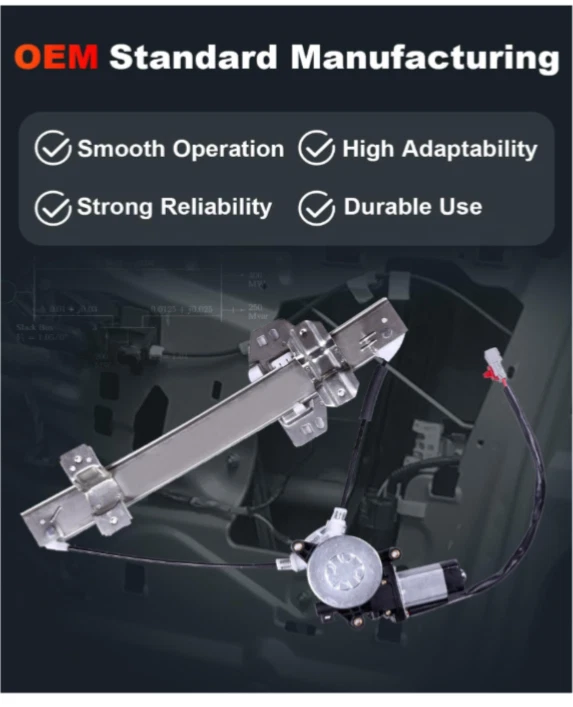 Regulador de ventana eléctrica cciyu con reemplazo de motor para Acura RL 1998-2004 (RLD) Foto 4 de 4