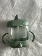 Angel Of Mine Green Dino Cup 12.5oz Stage 3 Straw Sippy Cup BPA Free