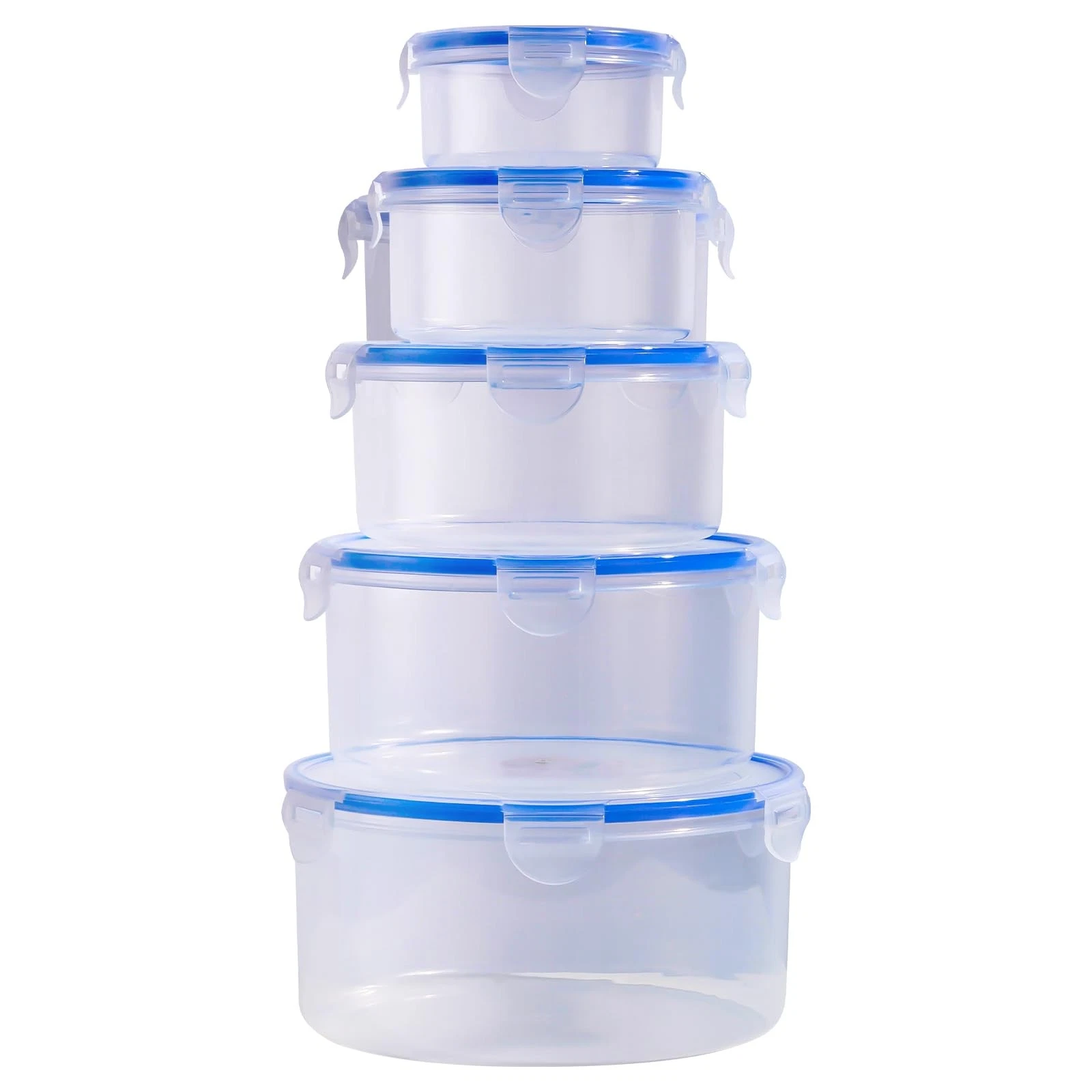 10 PCS Food Storage Containers with Lids Airtight (5 Lids &5 Containers) - Le...