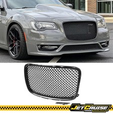 Fits 15-23 Chrysler 300 Srt Style Front Bumper Upper Mesh Grille Abs Gloss Black Fits 15-23 Chrysler 300 Srt Style Front Bumper Upper Mesh Grille Abs Gloss Black