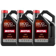 Motul 8100 POWER 5W-40 5L Full Synthetic Ester Motor Oil API SP 111809 3 Pack 48.45 per gallon