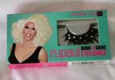 RuPaul Drag Queen Born To Shine 2 Pieces Eyelashes with Self Adhesive Halloween