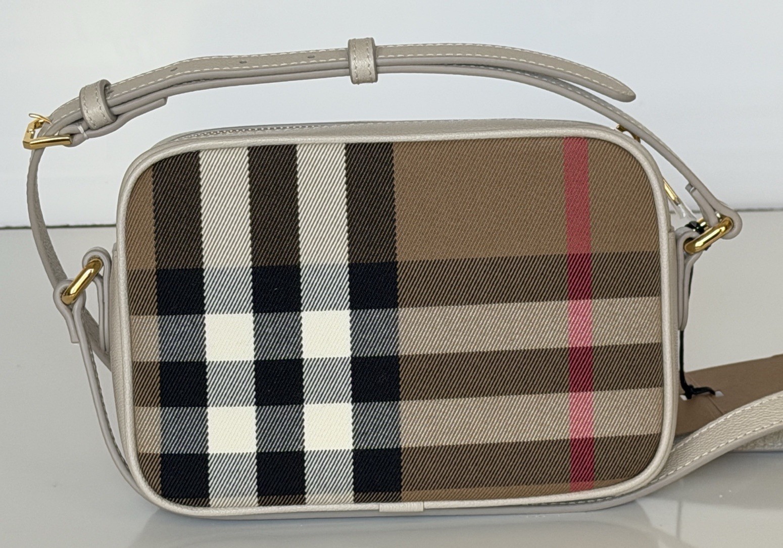 Burberry Manzoni Small Camera Bag Limestone With IP Check 81044341 IT NWT $1050