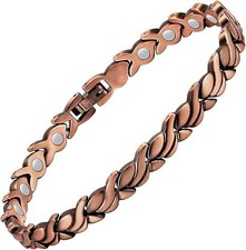 Pulsera de cobre puro para mujer, con im n ultrarresistente