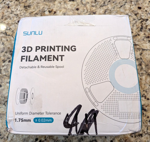 Sunlu 3D Printing Filament 1.75mm Silk PLA+ Spool Black 1kg
