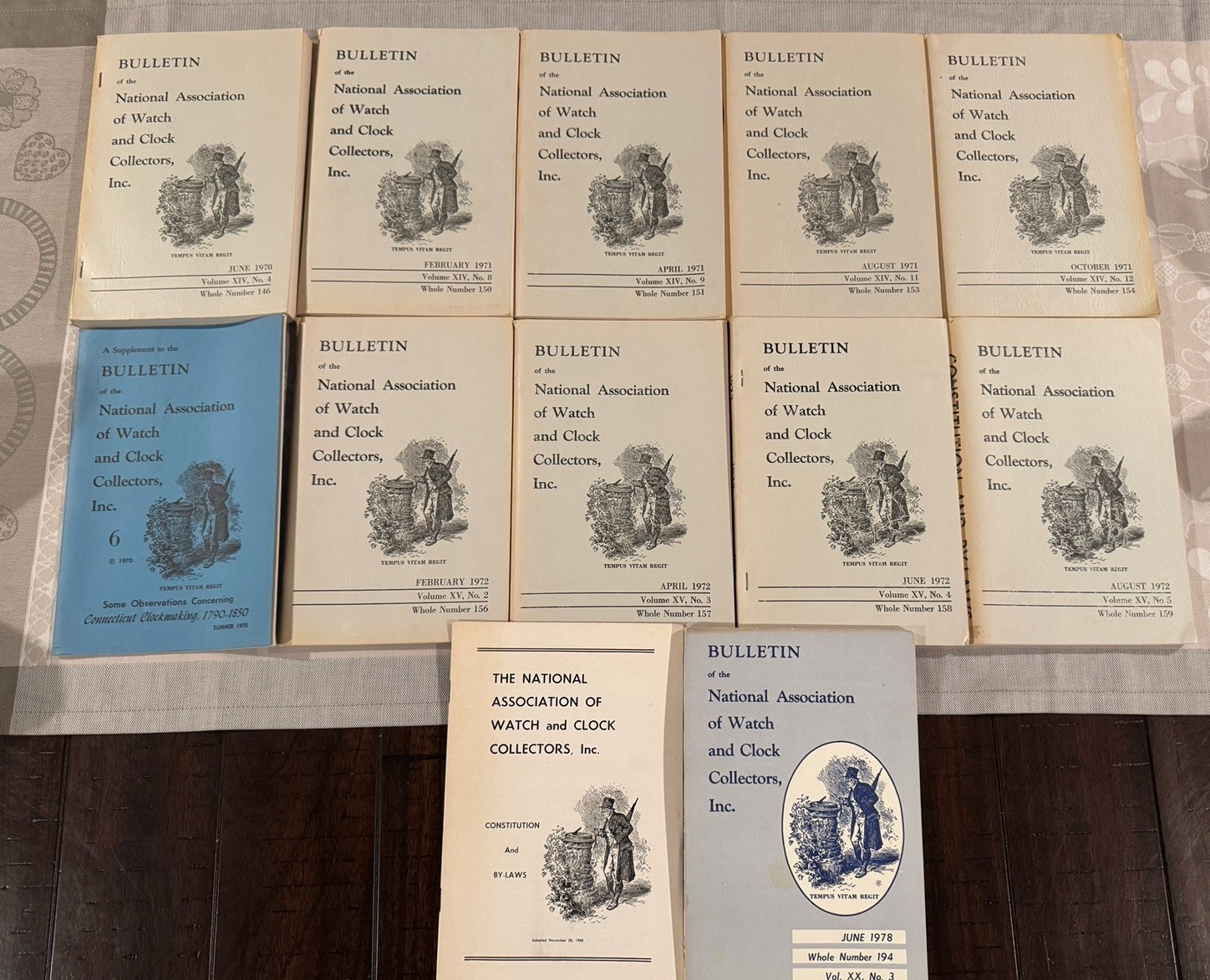 NAWCC Bulletin Lot of 12 |  Watch and Clock Collector’s | 1970-1978 | 
