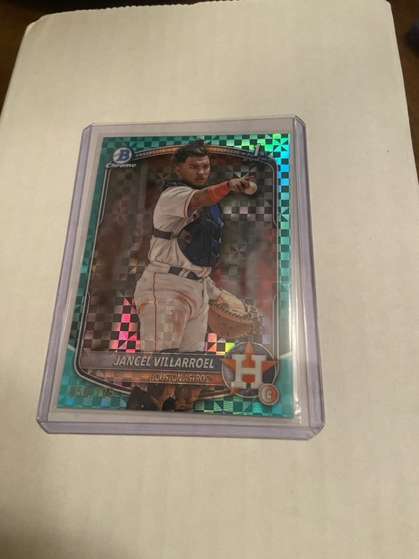 2025 Bowman Chrome Prospects Aqua X-Fractor 50/125 Jancel Villarroel #BCP-26