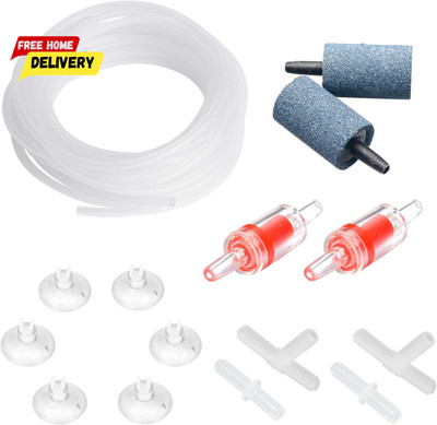 13 Feet Airline Tubing Standard Aquarium Air Pump Accessories with Air Stones