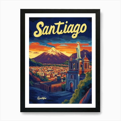 Aihrgdesign A Retro Reiseposter F Gerahmtes Wandbild Poster Leinwanddruck Bild