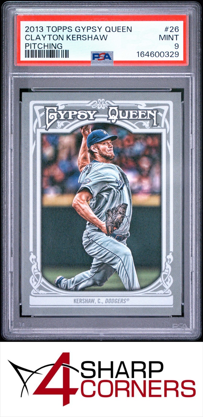 2013 TOPPS GYPSY QUEEN #26 CLAYTON KERSHAW PITCHING POP 4 PSA 9