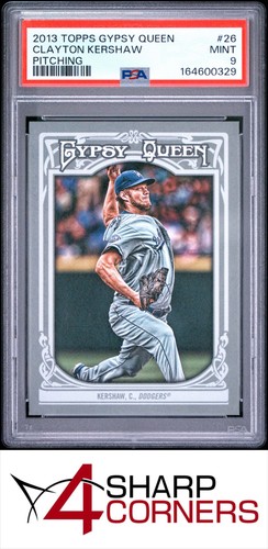 2013 TOPPS GYPSY QUEEN #26 CLAYTON KERSHAW PITCHING POP 4 PSA 9