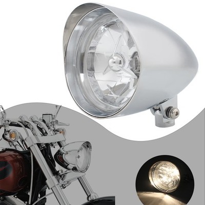 Bullet Style Headlight Headlamp For Harley Sportster Dyna Softail Chopper Bobber
