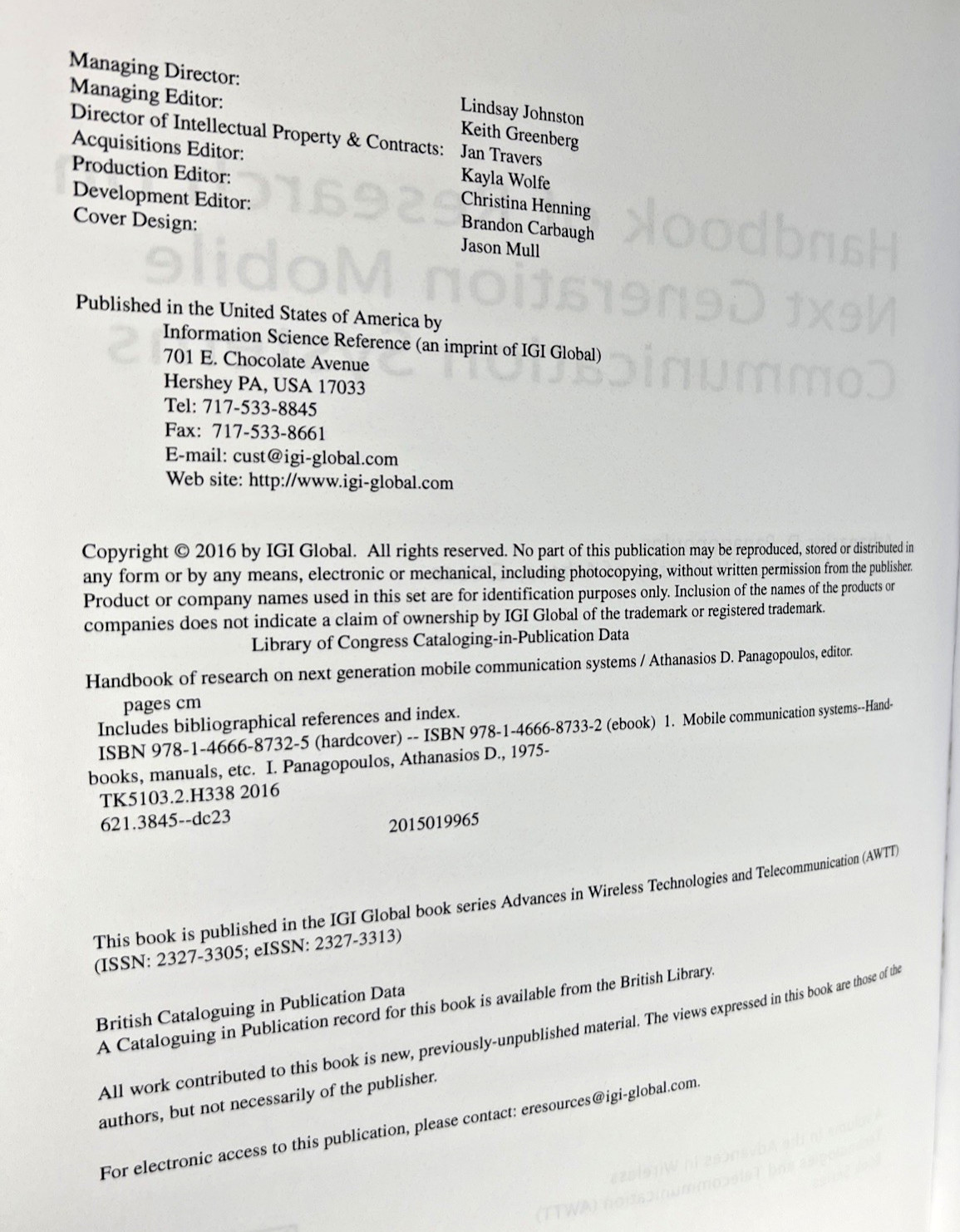 Advances in Wireless Technologies and Telecommunication Ser.: Handbook of...