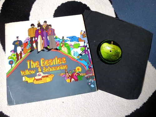 1969 UK press STEREO Lp Beatles Yellow Submarine 1/1 MOTHERS. Red Lines PCS 7070
