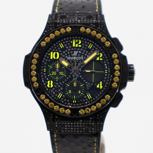 Hublot Big Bang 41 mm Black Fluo Yellow Diamonds PVD 341.SV.9090.PR.0911 Auto