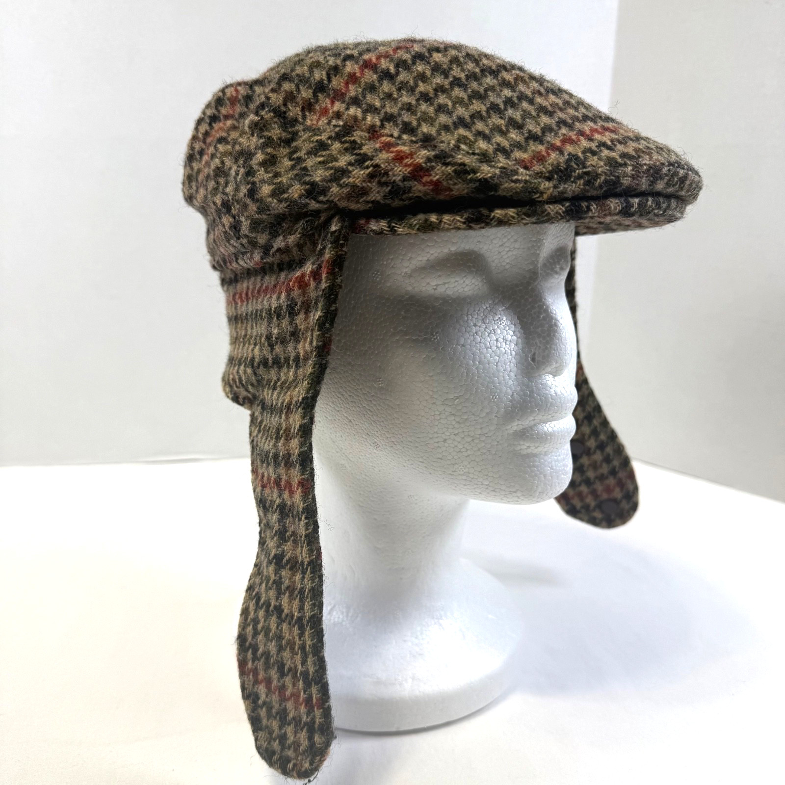 Vintage Kangol Bugatti Tweed Wool Newsboy Golf Hat Cap Made in UK image 5
